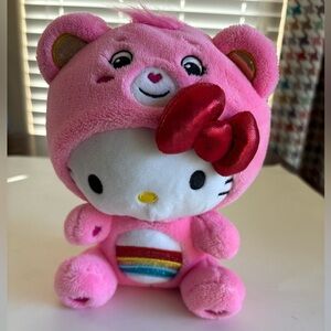 Hello Kitty Plush Dressed in Care Bear Costume.